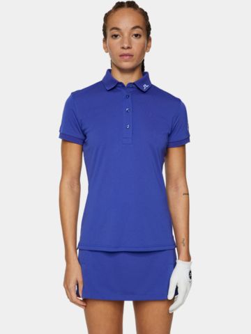 J.Lindeberg Tour Tech Halbarm Polo blau