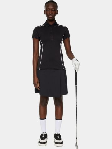 J.Lindeberg Leyla Halbarm Polo schwarz