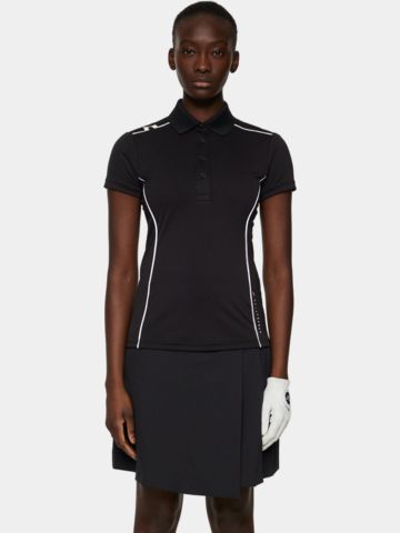 J.Lindeberg Leyla Halbarm Polo schwarz