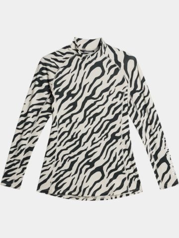 J.Lindeberg  Ella Print Compression Top Mock Unterzieher schwarz