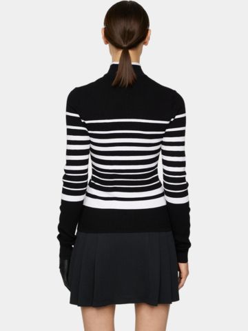 J.Lindeberg  Cheryl Knitted Zip Sweater Pullover Strick gestreift