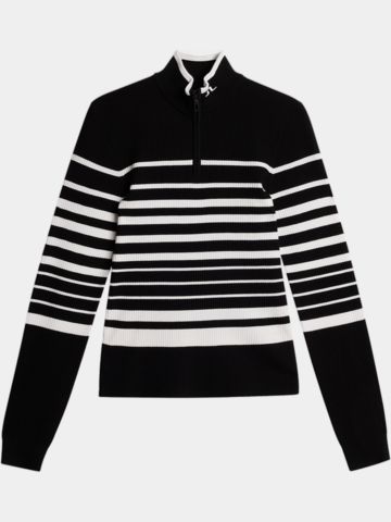 J.Lindeberg  Cheryl Knitted Zip Sweater Pullover Strick gestreift