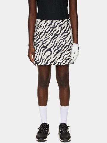 J.Lindeberg Amelie Mid Print Skirt kurz Skort schwarz