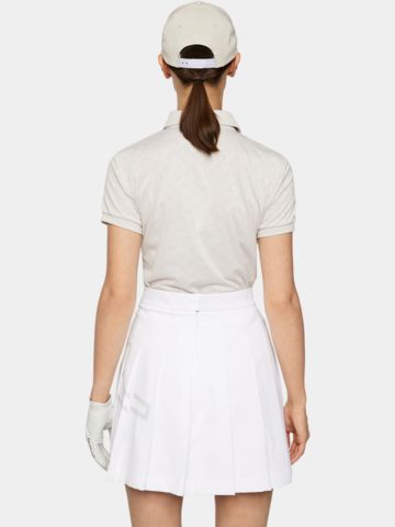 J.Lindeberg Alaya Jacquard Halbarm Polo sand