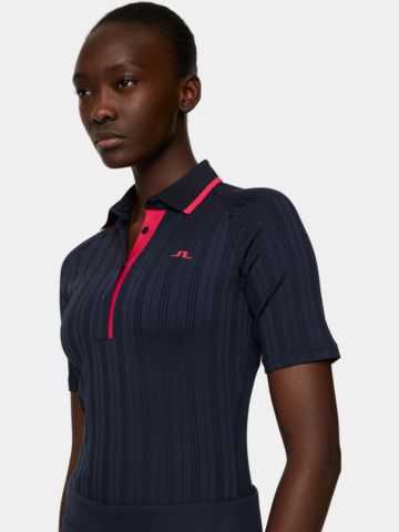 J.Lindeberg  Mandy Halbarm Polo navy