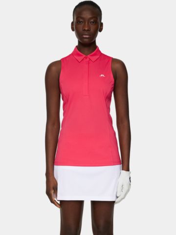 J.Lindeberg Dena Sleeveless Top ohne Arm Polo pink