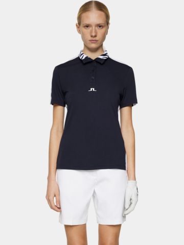 J.Lindeberg Pip Halbarm Polo navy