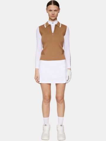 J.Lindeberg  Ramona Knitted ohne Arm Polo camel