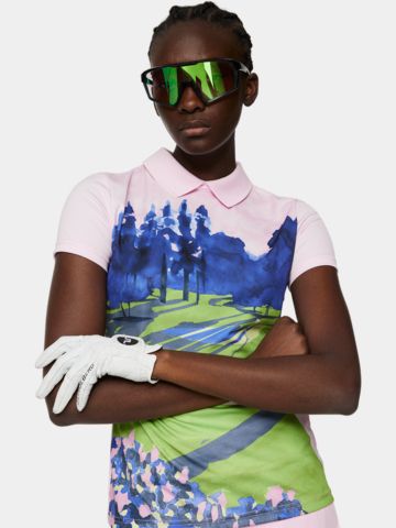 J.Lindeberg  Gunni Halbarm Polo rosa