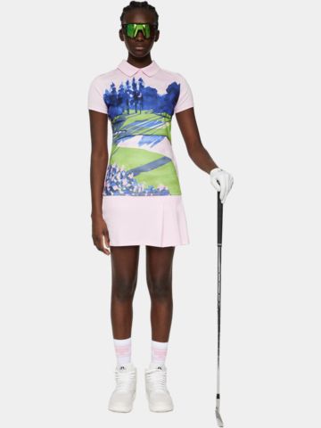 J.Lindeberg  Gunni Halbarm Polo rosa