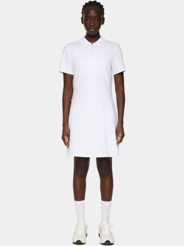 J.Lindeberg Kanai Dress Halbarm Kleid weiß