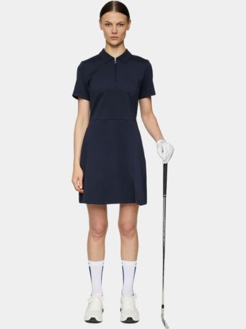 J.Lindeberg  Kanai Dress Halbarm Kleid navy