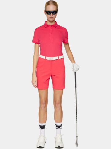J.Lindeberg Tour Tech Halbarm Polo pink