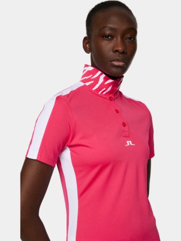 J.Lindeberg Pip Halbarm Polo pink