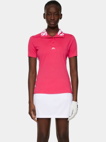 J.Lindeberg Pip Halbarm Polo pink