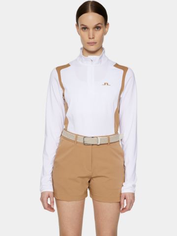 J.Lindeberg Mae Quarter Zip Stretch Midlayer weiß