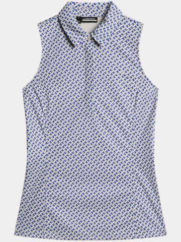 J.Lindeberg Dena Print Sleeveless Top ohne Arm Polo navy