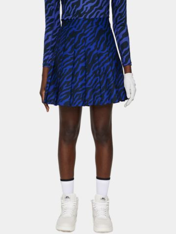 J.Lindeberg  Adina Print Skirt kurz Skort blau