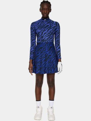 J.Lindeberg  Adina Print Skirt kurz Skort blau