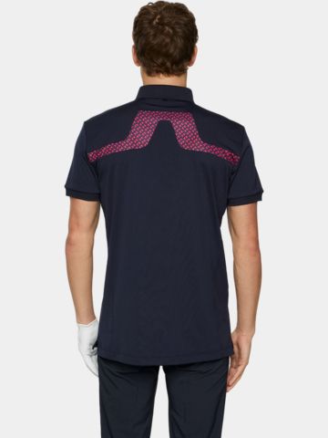 J.Lindeberg KV Print Halbarm Polo navy