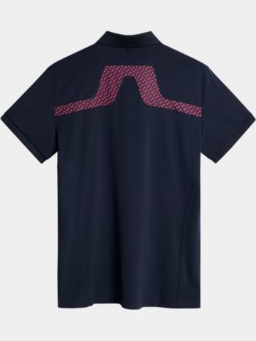 J.Lindeberg  KV Print Halbarm Polo navy