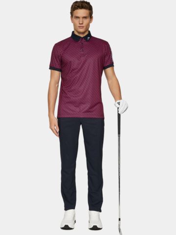 J.Lindeberg  Polokošile Tour Tech s krátkým a polovičním rukávem námořnická modrá