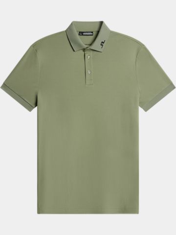 J.Lindeberg  KV Print Halbarm Polo oliv
