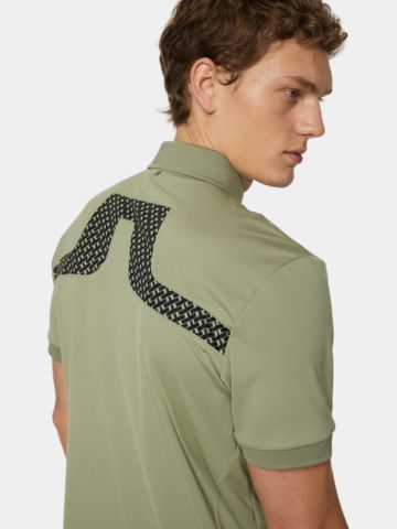 J.Lindeberg  KV Print Halbarm Polo oliv