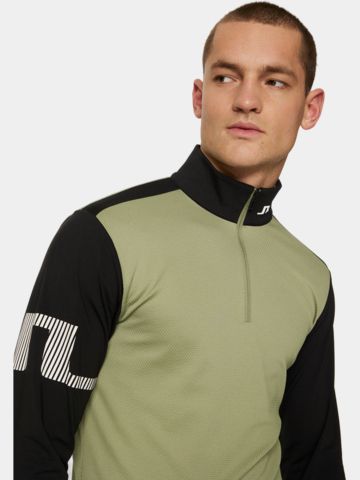 J.Lindeberg  Heath Strike Stretch Midlayer oliv