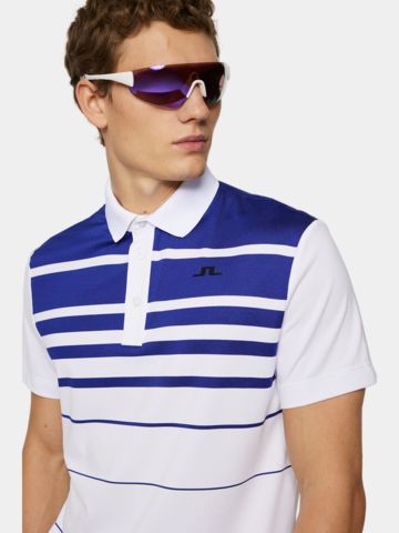 J.Lindeberg  Olof Halbarm Polo weiß