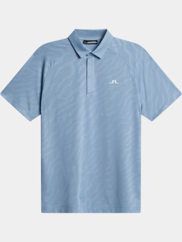 J.Lindeberg  Wilhelm Halbarm Polo denim