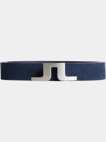 J.Lindeberg Bridger Nubuck Leather Belt Opasek námořnická modrá