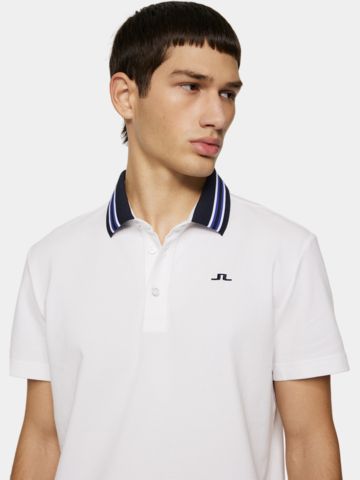 J.Lindeberg  Bjorn Halbarm Polo weiß