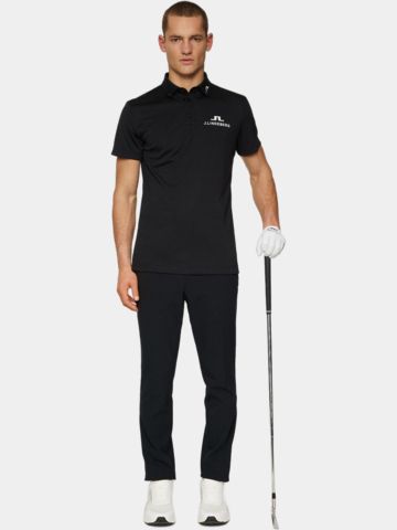 J.Lindeberg  KV Tour Golf Halbarm Polo schwarz