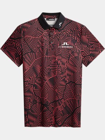 J.Lindeberg  KV Tour Golf Halbarm Polo bordeaux