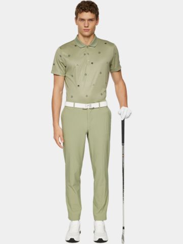 J.Lindeberg Club House Motif Halbarm Polo oliv