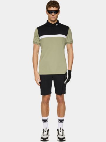 J.Lindeberg  Jeff Halbarm Polo oliv