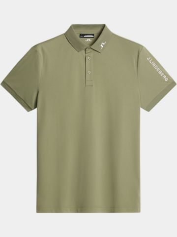 J.Lindeberg  Tour Tech Halbarm Polo oliv