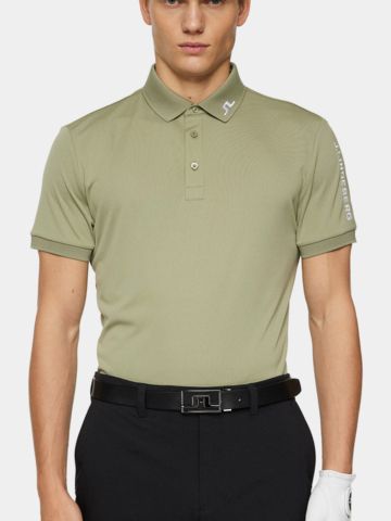 J.Lindeberg Tour Tech Halbarm Polo oliv