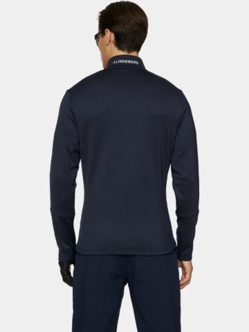J.Lindeberg Aerial Quater Zip Stretch Midlayer navy