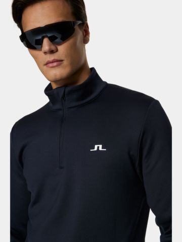 J.Lindeberg Aerial Quater Zip Stretch Midlayer navy