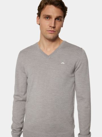 J.Lindeberg Lymann Knitted Sweater Sweater knitwear light gray melange