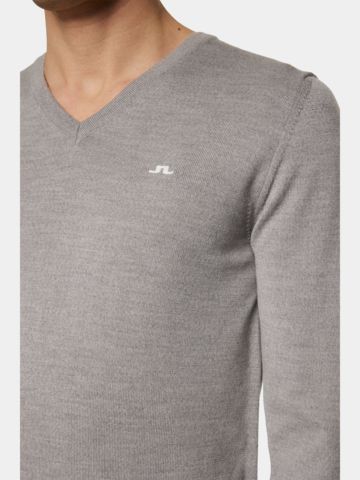 J.Lindeberg Lymann Knitted Sweater Sweater knitwear light gray melange