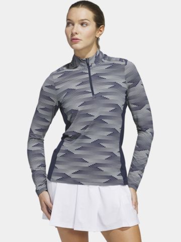 adidas W ULT PRT Quarter Zip Stretch Midlayer navy