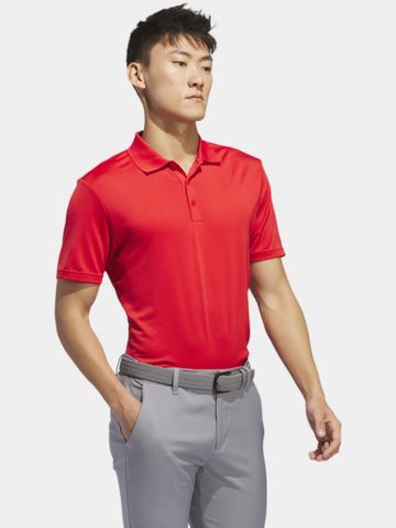 adidas ADI PERF Halbarm Polo rot