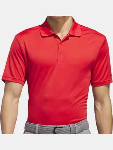 adidas ADI PERF Halbarm Polo rot