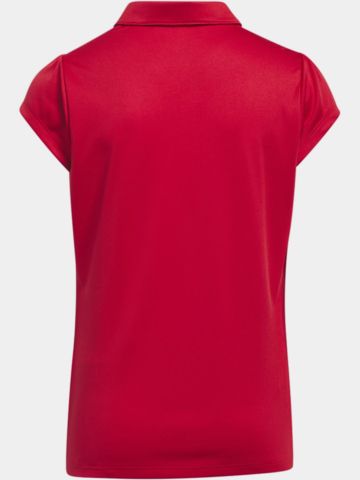 adidas Girls PERF Halbarm Polo rot