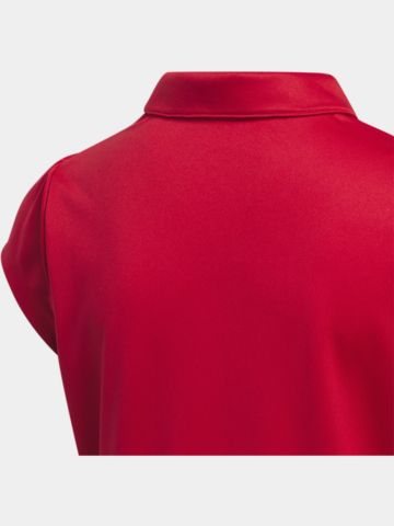 adidas Girls PERF Halbarm Polo rot