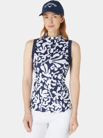 Callaway Abstract Floral ohne Arm Polo navy