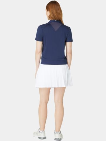 Callaway Waist Length Mesh Detail Halbarm Polo navy